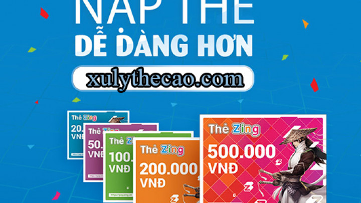 Nạp thẻ zing chiết khấu cao