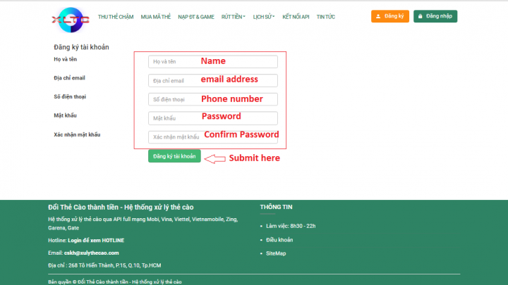 Instructions for registering and redeeming scratch cards
