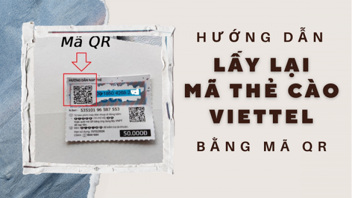 Cách nạp thẻ cào viettel, vinaphone, mobifone qua QR Code